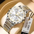 thumbnail image 3 of Resicozy Watches for Men and Women Casual Stainless Steel Strap Wrist Watch Classic Simple Clear Arabic Numeral Easy to Dial Quartz Watch A, 3 of 4