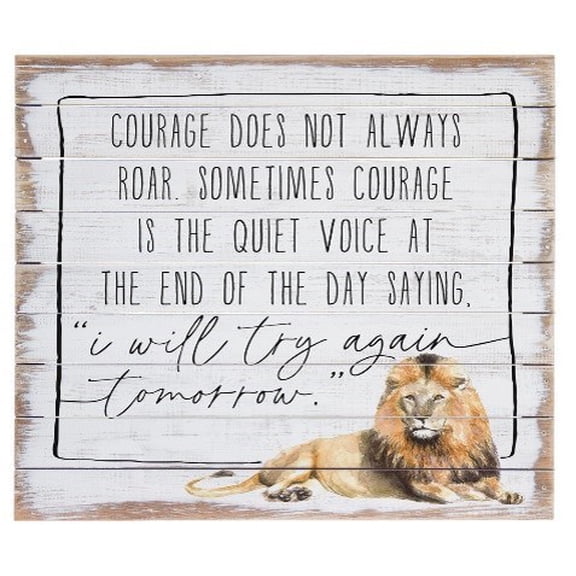 Perfect Pallet-Courage Not Roar (14" x 14")