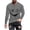 Gray, variant on WREESH Halloween Long Sleeve Tops Fashionable Men's Printed Top with Long Sleeved Round Neck and Smiling Face Printed Top/Shirt Black