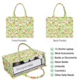thumbnail image 2 of Large Capacity Tote Bag,Red Mushroom Frog Green Pattern Handbag Fashion Luxury Tote Bag,15.7"x13"x 5.1" Inches,Laptop Compatible, 2 of 6