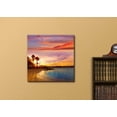 thumbnail image 2 of Canvas Prints Wall Art - Alcudia Majorca at Sunset on The Beach Mallorca Balearic Islands - 16" x 16", 2 of 4