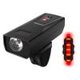 thumbnail image 1 of Bicicleta Juego de luces para bicicleta USB recargable XPE LED faro con bocina + luz trasera, 1 of 6