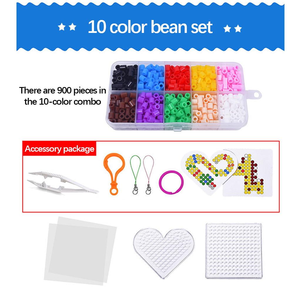 HILABEE 4x5mm Colorful Hama Fuse Beads Set For Kids DIY Handmaking Toys 10 Colors 900PCS