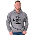 thumbnail image 4 of Funny Matching Couples His Hers Set Men's Big & Tall Graphic Hoodie Brisco Brands 2X, 4 of 6