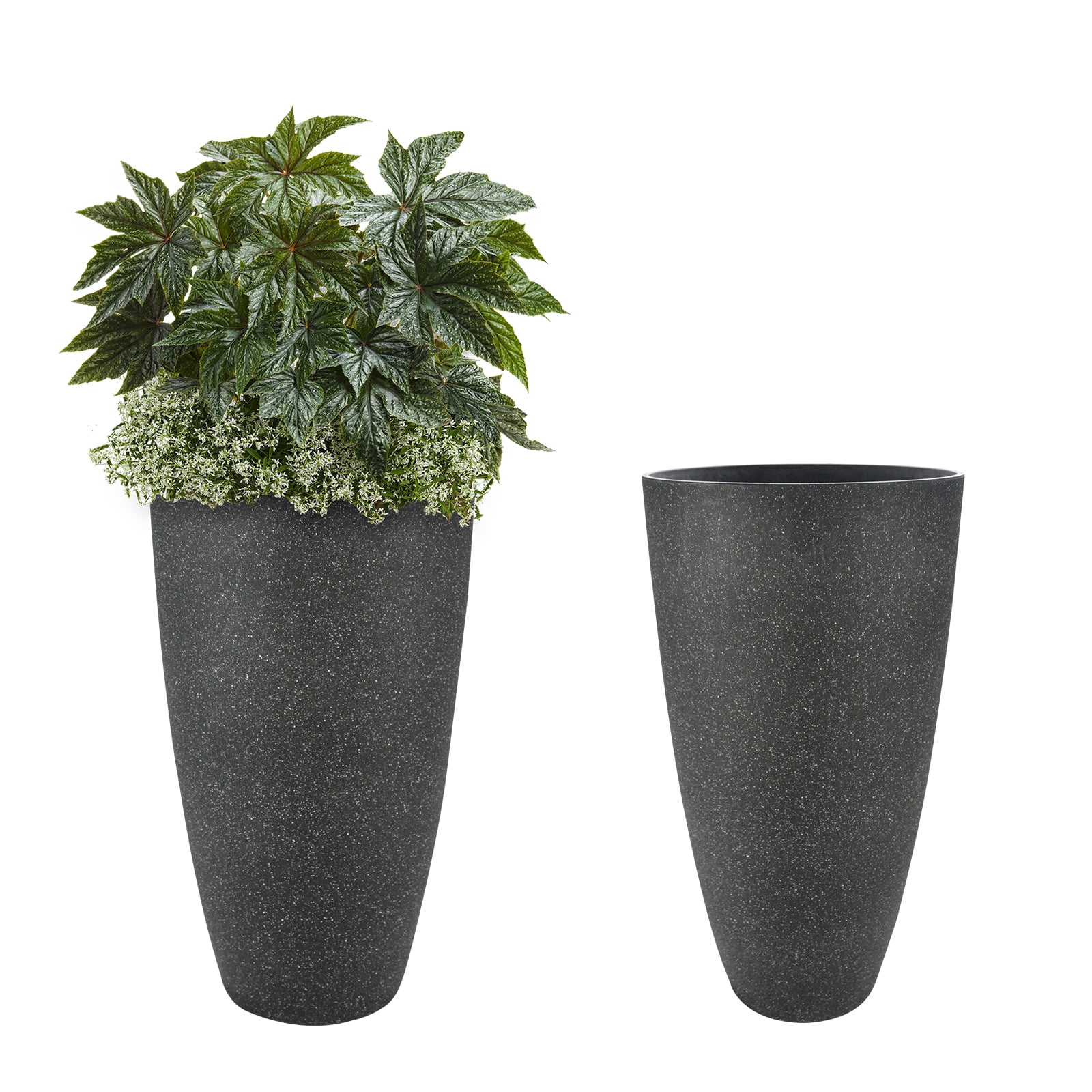 Black Plastic Garden Pots Large