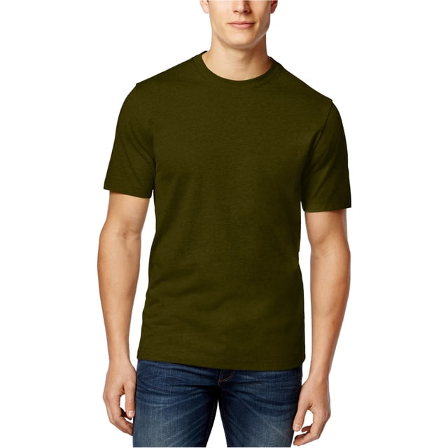 Camiseta básica con cuello redondo para hombre Club Room, marrón, XXL