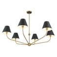 thumbnail image 7 of XAV-B9319-VG-MK Crystorama Lighting Xavier - 6 Light Chandelier-16.5 Inch Tall and 48 Inch Wide-Vibrant Gold/Matte Black Finish, 7 of 7