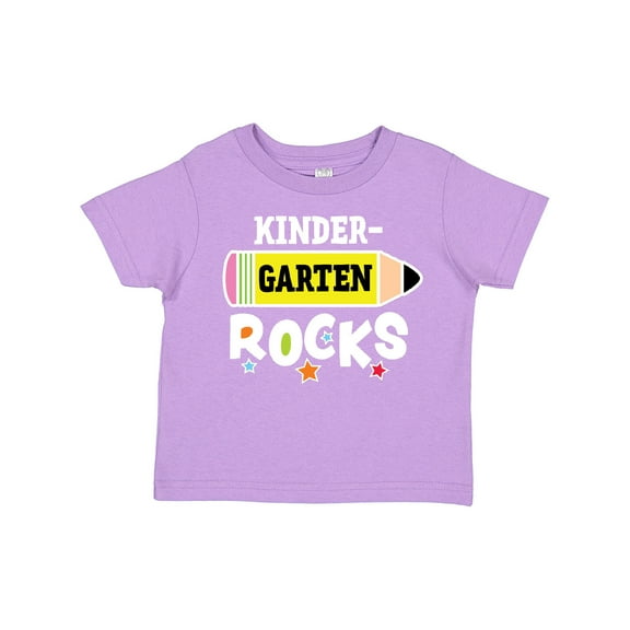 Inktastic Kindergarten Rocks with Pencil and Stars Boys or Girls Toddler T-Shirt