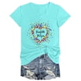 thumbnail image 3 of MAIHAN Cotton V Neck T Shirts Women Casual Summer Funny Printed Graphic Shirts Short Sleeve Spring Summer Tops Cute Trendy Tunic Blouses, 3 of 3