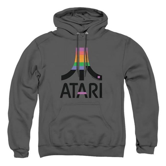 Trevco Sportswear ATRI195-AFTH-3 Atari Breakout Inset Adult Pullover Hoodie, Charcoal - Large