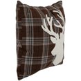 thumbnail image 5 of Northlight 16.5" Brown Plaid Stag Christmas Throw Pillow, 5 of 7
