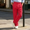 thumbnail image 3 of ZGRBOU Mens Casual Dress Pants Old Money Pleated Baggy Slacks Fall Business Straight Leg Work Trousers with Pockets, 3 of 7