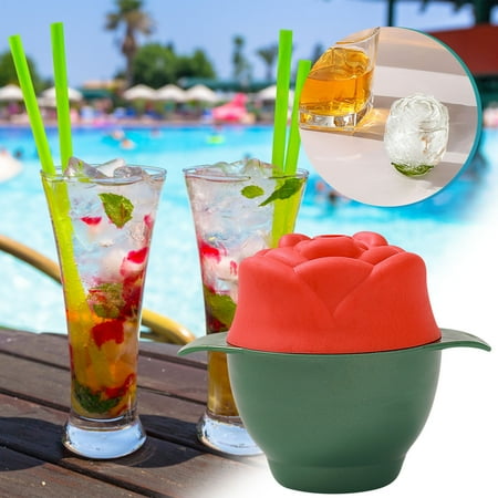 

VKEKIEO Kitchen Silicone Make A Container Ice Box Single Rose Flower Frozen Make A Container Diy Ice Ball Maker Whiskey Ice Tray Sphere Ice Make A Container