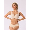 thumbnail image 4 of Unique Bargains Women's Universal Non-Wired Bra Push Up Vest Bralette Beige 36 C, 4 of 5