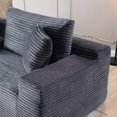 thumbnail image 2 of Modular Sectional Sofa, Deep Seat Corduroy Cloud Couch with Cup Holders, USB Ports& Storage Box, Sleeper Sofa Couch Boneless Couches with Movable Ottoman for Living Room, No Assembly Required (Gray), 2 of 10