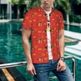 thumbnail image 6 of Goofa German Shepherd Dog Pattern Mens Golf Shirt Baseball T-shirt Moisture Wicking Dry Fit Performance Sport Short Sleeve Striped Golf Polo Shirts-Large, 6 of 7
