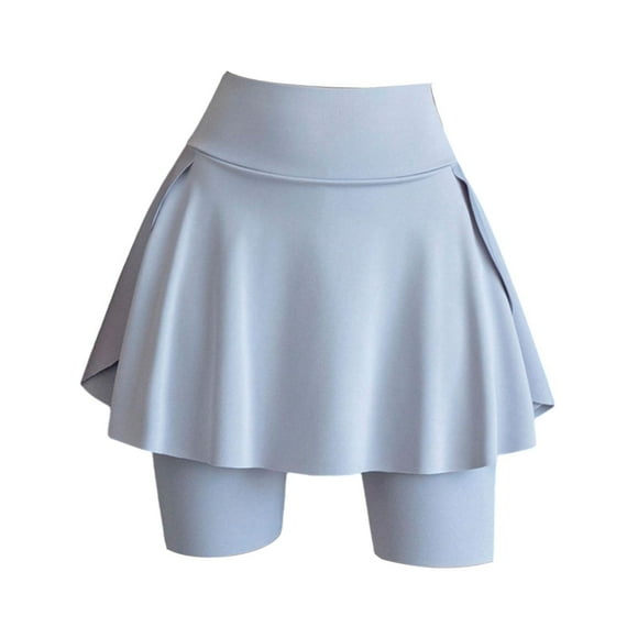 Falda de bádminton, ropa deportiva, faldas cortas, faldas de golf de cintura alta Gris