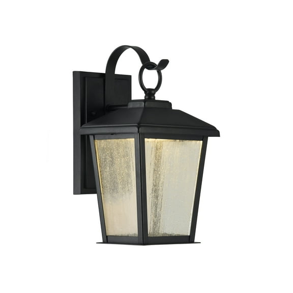 RADIANCE Goods Transitional LED Textured Black Outdoor Wall Sconce 12" Tall