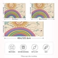 thumbnail image 2 of Yayeee Pillowcase Standard Size Set of 2 Satin Wrinkle Resistant Pillow Case, Beige Rainbow, 2 of 7
