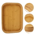 thumbnail image 2 of 1Pc Bamboo Tray Practical Food Serving Tray Household Snack Dessert Storage Tray, 2 of 8