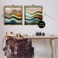 thumbnail image 4 of Stupell Industries Earth Tone Fluid Waves Abstract Painting Gold Floater Framed Canvas Art Print Wall Art, 25 x 25, Set of 2, 4 of 10