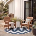 thumbnail image 4 of Safavieh Courtyard Bailey Chevron Indoor/Outdoor Area Rug, Navy/Beige, 6'7" x 6'7" Round, 4 of 11