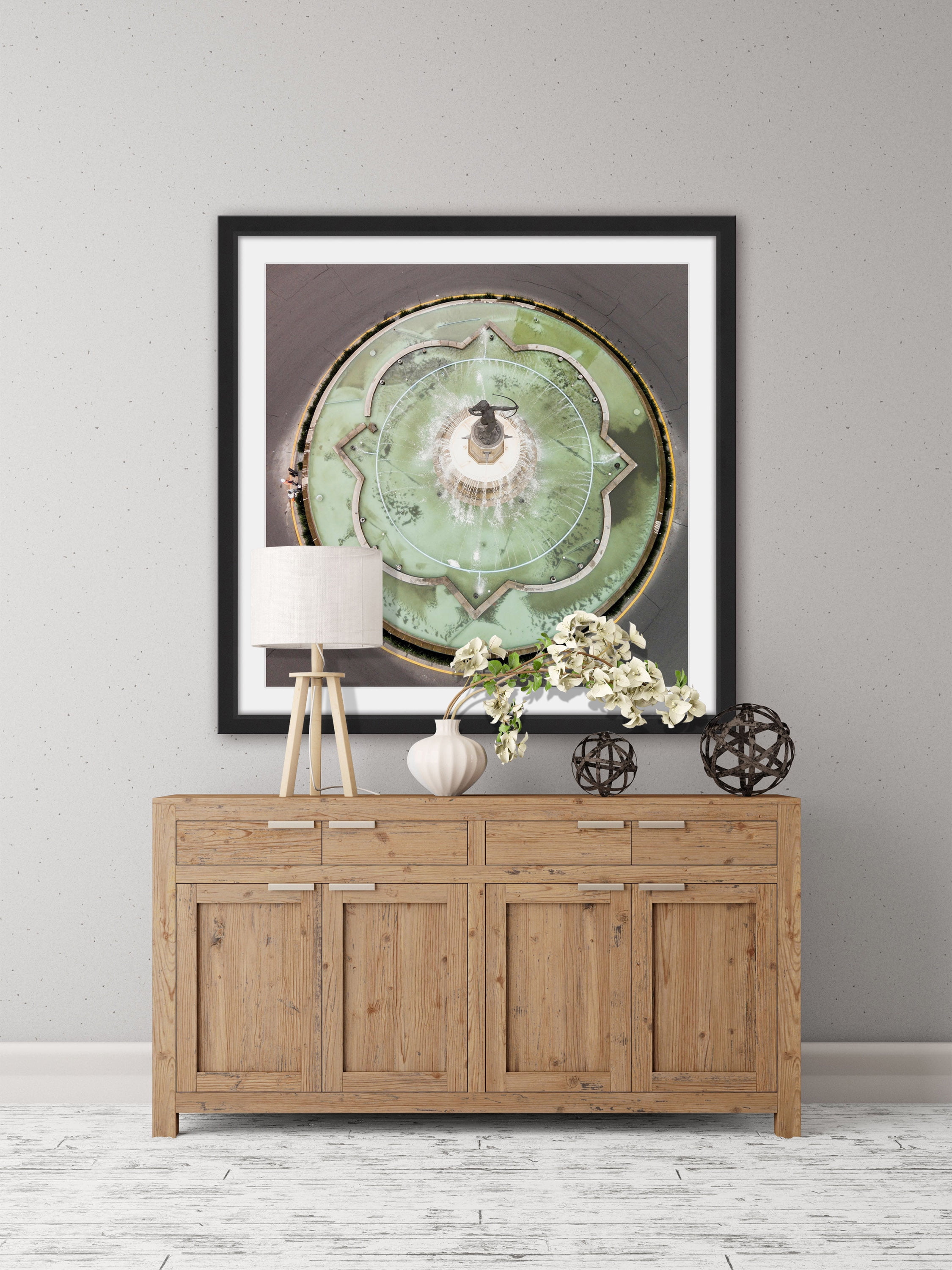"Archer Statue" Framed Painting Print