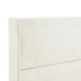 thumbnail image 5 of Roundhill Furniture Rozitta Beige Velvet Wingback Platform Bed, Queen, 5 of 6