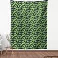 thumbnail image 4 of Ambesonne Tropical Fabric by the Yard Upholstery, Banana Leaf Plants Pattern, 1 Yard, Olive Green Dark Blue, 4 of 5