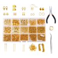 thumbnail image 2 of Pendientes para hacer hallazgos Ganchos para pendientes mixtos Fabricación de joyas Suministros de reparación de collares Alicates para pendientes Accesorios de reparación de - Oro, 2 of 4