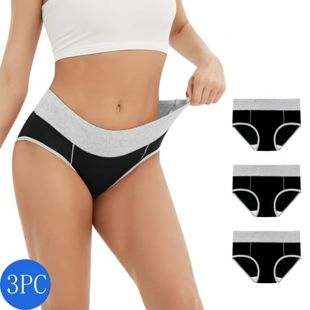 

gakvbuo Panties For Women High Waist Full Coverage Briefs Soft Breathable Postpartum Panties Stretch Underpants Lifting And Buttocks Closing Triangular Underwear For Women(3Pack)