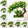 thumbnail image 3 of UHUSE Artificial Bonsai Small Tree Pot Plants Fake Flowers Potted Ornaments Home Decor, 3 of 5