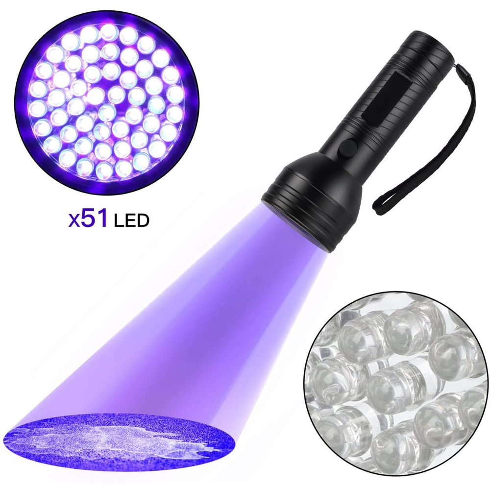 Pet Urine Detector Light Handheld UV Black Light Flashlight Portable