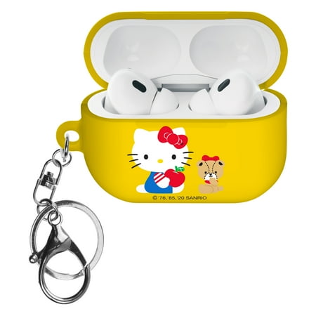 Sanrio AirPods Pro 2 Case Key Ring Keychain Holder Strap Hole Hard AirPods Pro 2nd Generation 2022 Cover - Hello Kitty Teddy Bear