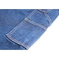 thumbnail image 3 of Men's Carpenter Work Jeans Hammer Loop Relaxed Fit Casual Cotton Denim Pants (Blue, 40x30), 3 of 3