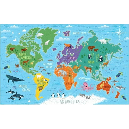 World Map Peel and Stick Wallpaper Mural