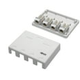 thumbnail image 4 of Tripp Lite Pre-Configured Unshielded Cat6 4-Port Surface-Mount Box, 110 Idc, Rj45, White - Surface Mount Box - Rj-45 X 4 - White, 4 of 5