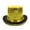 Gold, variant on Cowboy Sequin Tall Hat British Gentleman Jazz Magician Performance Rain Silk Bowler Blue One Size