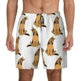 thumbnail image 2 of Picia German Shepherd Dog pattern Mens Swim Trunks with Compression Liner Stretch Beach Shorts Quick Dry with Zipper Pockets No-Chafing Board Shorts-Small, 2 of 9
