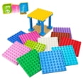 thumbnail image 1 of Bloques de construcción de partículas grandes 8 × 8, piso de doble cara, placa inferior de 64 orificios, base de escena, accesorios de juguete de plástico a granel, 1 of 5
