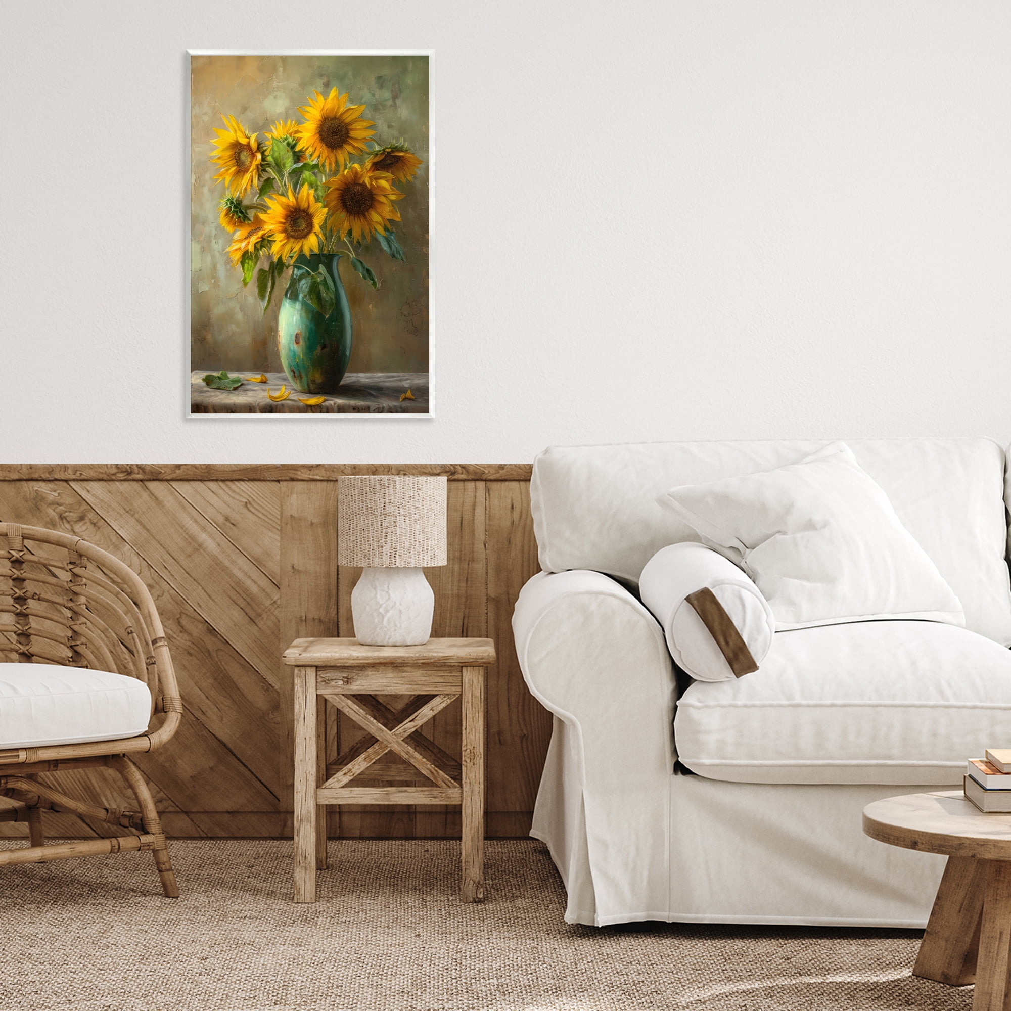 Stupell Industries Moody Sunflower Vase Wall Plaque Art, design by Creative Studio