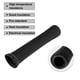 thumbnail image 3 of 8uds Coche Chispa Bujía Cables Manga Calor Aislante Protector Envoltura Negro, 3 of 6