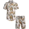 thumbnail image 2 of Chemises Hawaïennes pour Hommes Chemises Décontractées à Manches Courtes Imprimées Ensemble de Shorts, 2 of 4