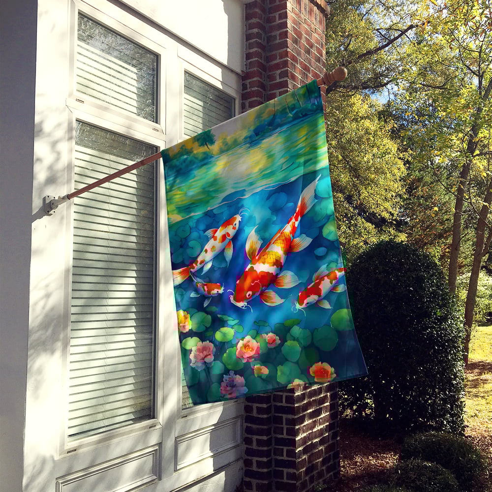 thumbnail image 2 of Koi Fish House Flag, 2 of 5