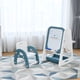 thumbnail image 2 of Caballete para Pintar 2 en 1 Costway Pizarra de Doble Cara y Librería con Silla Superficie Plegable Azul 62,5 x 53 x 71-100 cm, 2 of 10