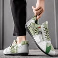 thumbnail image 5 of Men's Fashion Sneakers Thin Sole Lace up Walking Tennis Shoes Running Gym Workout Classic Retro Antislip Trainers Footwear Green Size 9, 5 of 7