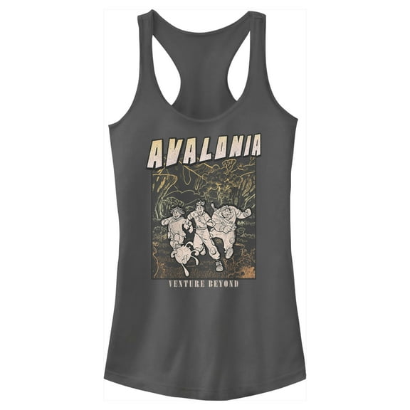 Junior's Strange World Avalonia Venture Beyond Racerback Tank Top Charcoal X Small
