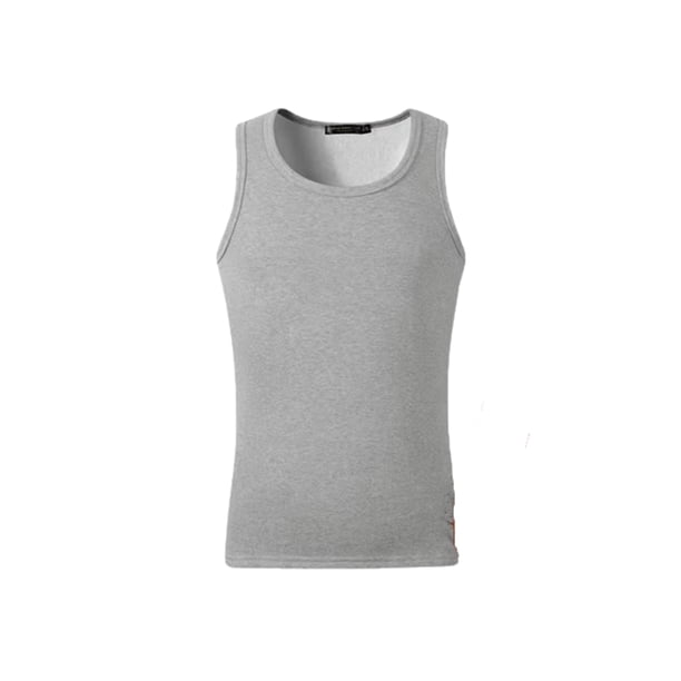 Jumpingount Ropa interior térmica para hombre, chaleco de terciopelo grueso para otoño e invierno, capa básica para el hogar y la oficina, Tops cálidos, conjuntos de ropa Chaleco gris claro Jumpingount AP013593-06