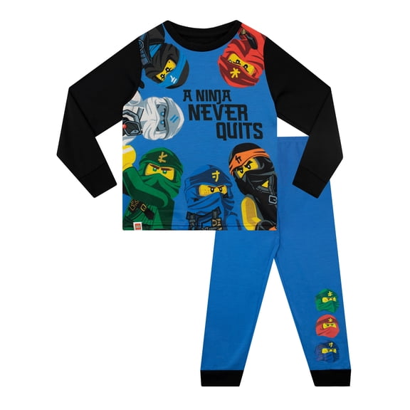 LEGO Boys Ninjago Pajamas Black Sizes 5-14