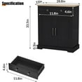 thumbnail image 2 of M optimized Wood Storage Cabinet, Sideboard Buffet Cabinet with Drawers & Doors, Modern Accent Furniture for Living Room, Kitchen, Dining Room, 2 of 7